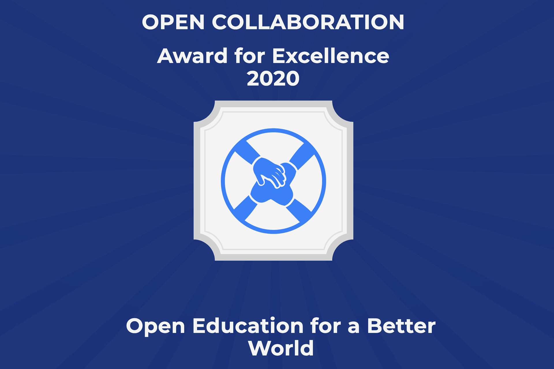 OE4BW IS THE RECIPIENT OF THE OPEN COLLABORATION AWARD FOR EXCELLENCE!