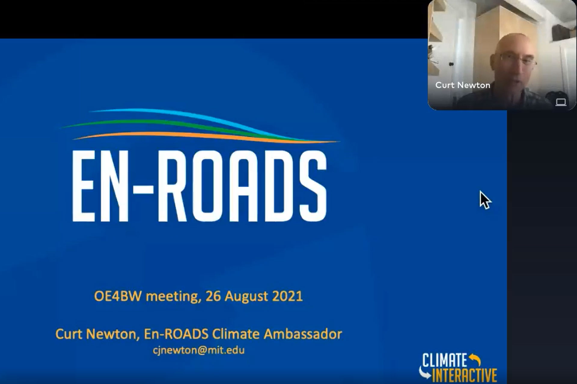 EN-ROADS Climate Change Solutions Simulator presentation by Curt Newton